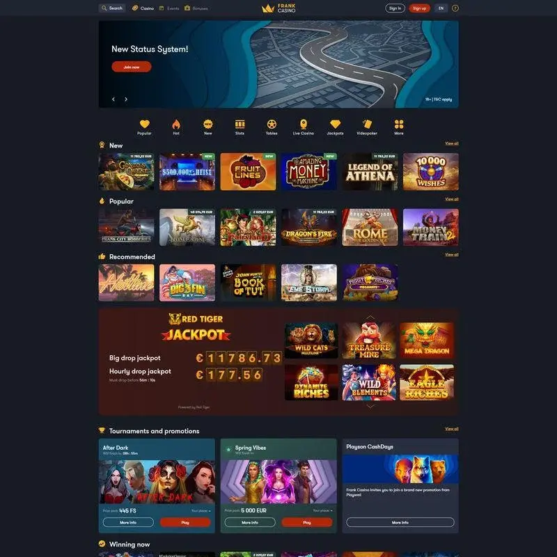 Frank Casino screenshot